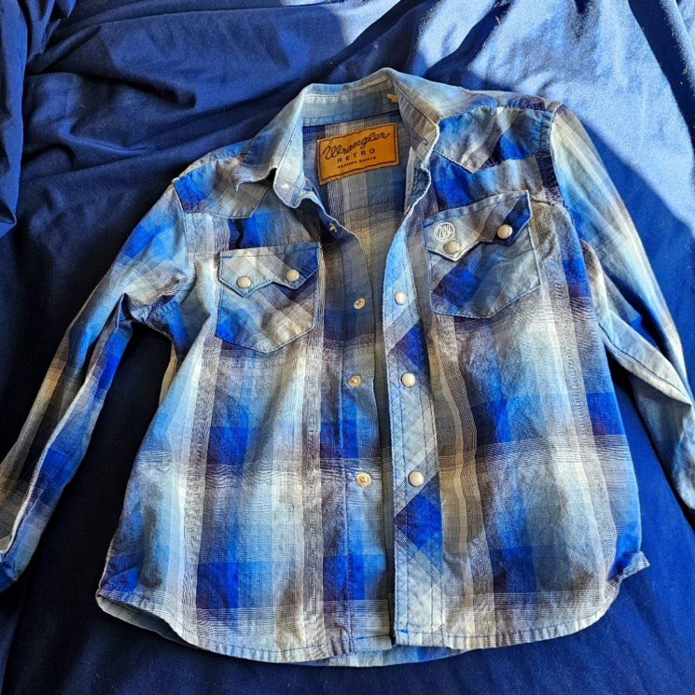 Boys XS Wrangler Retro Pearl Snap